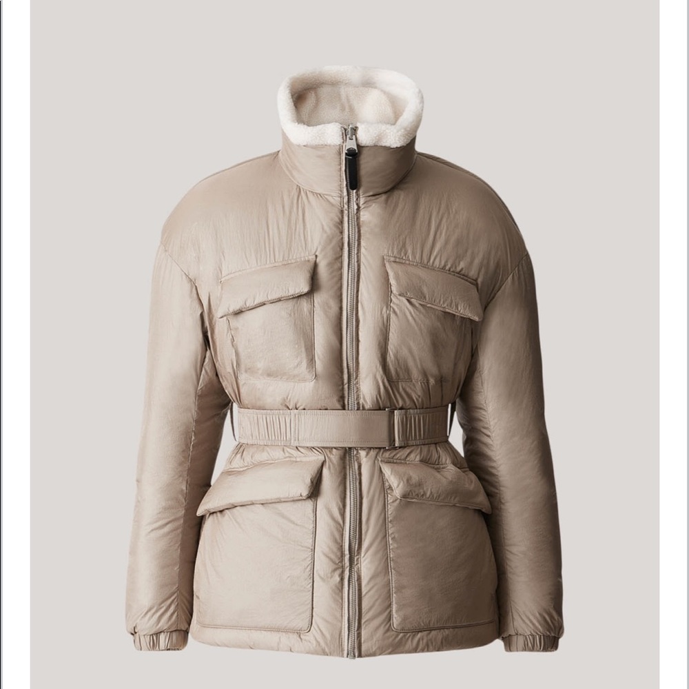 💕Mackage CELYN REVERSIBLE FOIL SHIELD DOWN TEDDY FLEECE JACKET XXS